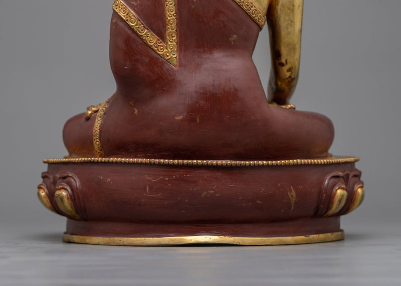 Serene Shakyamuni Buddha Oxidized Copper Statue | A Timeless Beacon of Enlightenment