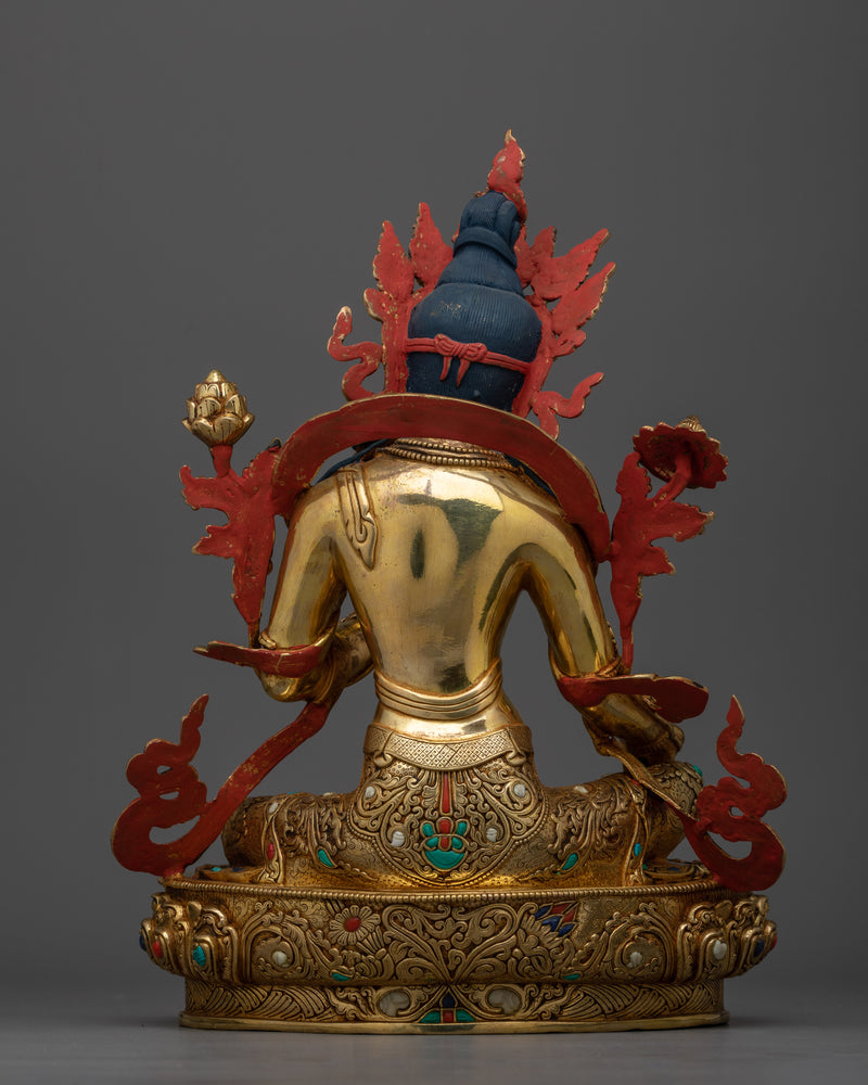 Gold-Gilded Green Tara Sculpture | An Exquisite Emblem of Compassion and Liberation