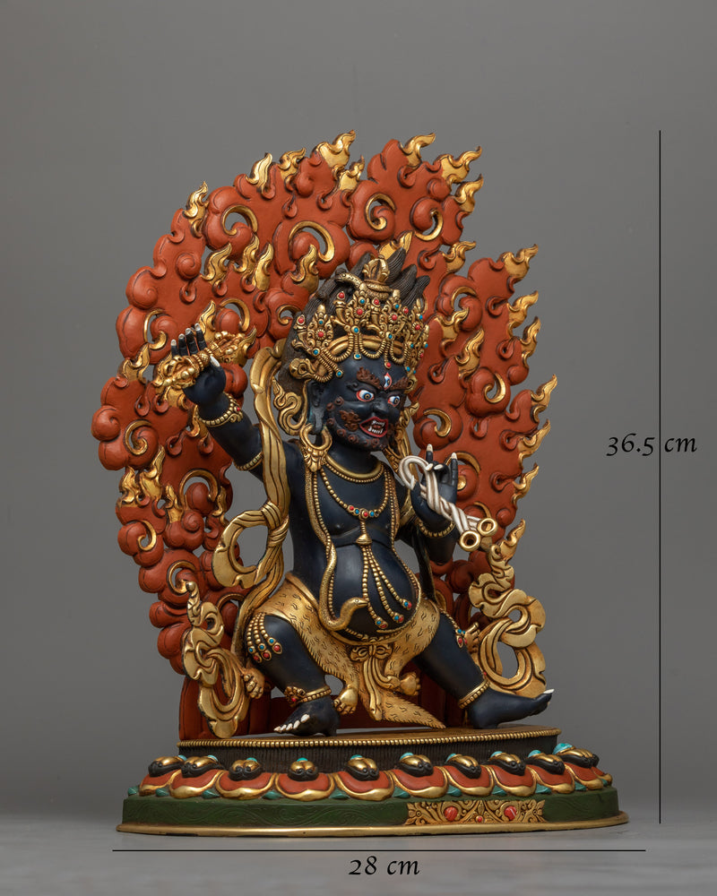 Vajrapani Dark Blue Colored Statue | A Powerful Symbol of Spiritual Strength and Protection