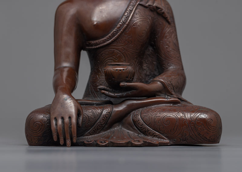 Shakyamuni Buddha Oxidized Copper Statue | A Symbol of Serenity and Awakening