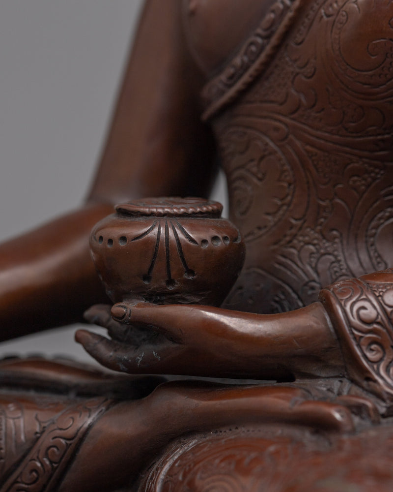 Shakyamuni Buddha Oxidized Copper Statue | A Symbol of Serenity and Awakening