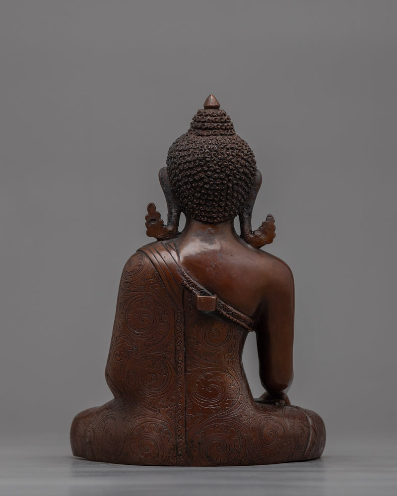 Shakyamuni Buddha Oxidized Copper Statue | A Symbol of Serenity and Awakening