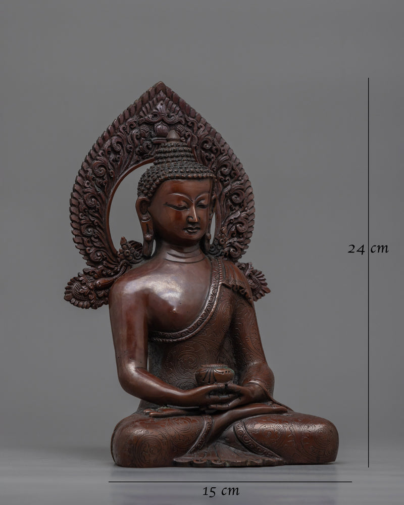 Amitabha Buddha Oxidized Copper Statue | A Revered Beacon of Infinite Light