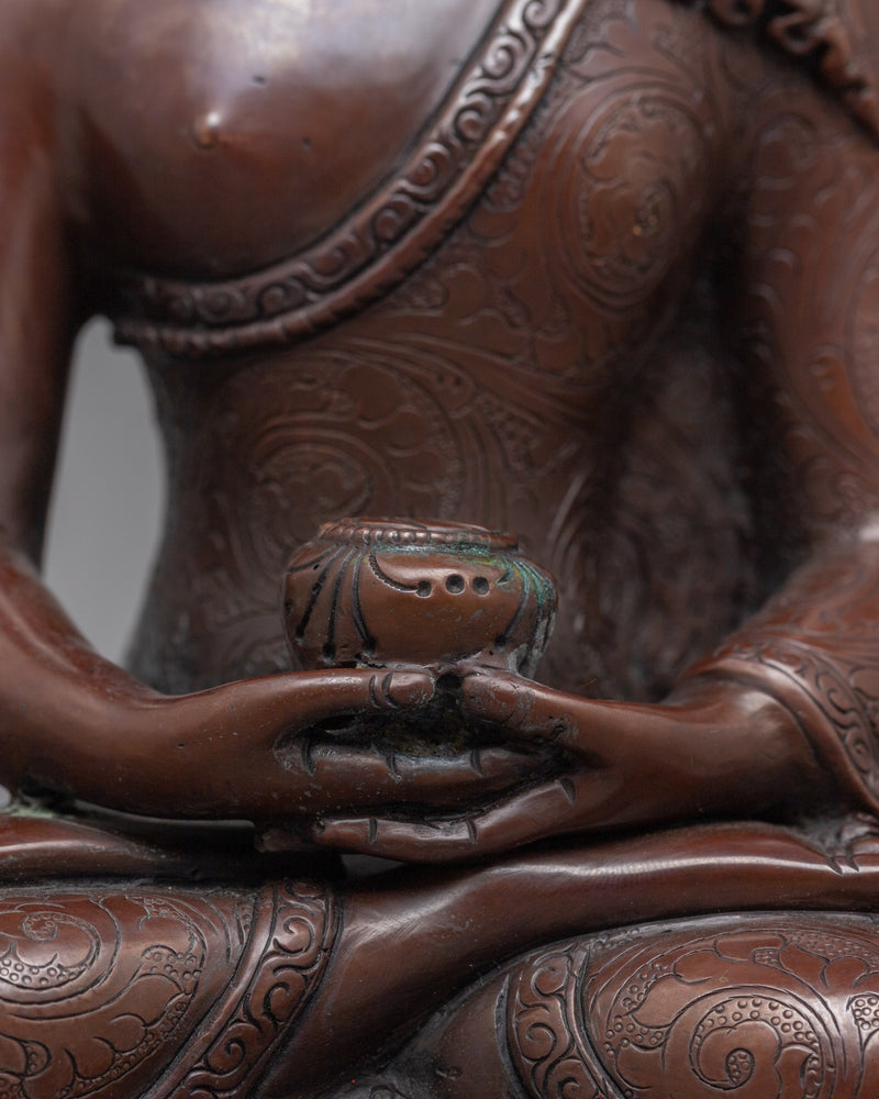 Amitabha Buddha Oxidized Copper Statue | A Revered Beacon of Infinite Light