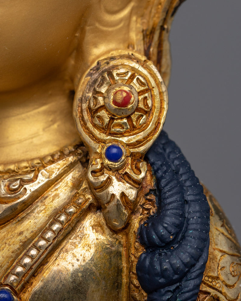 Amitayus Decorated with Gemstone Statue | A Lustrous Symbol of Longevity and Prosperity