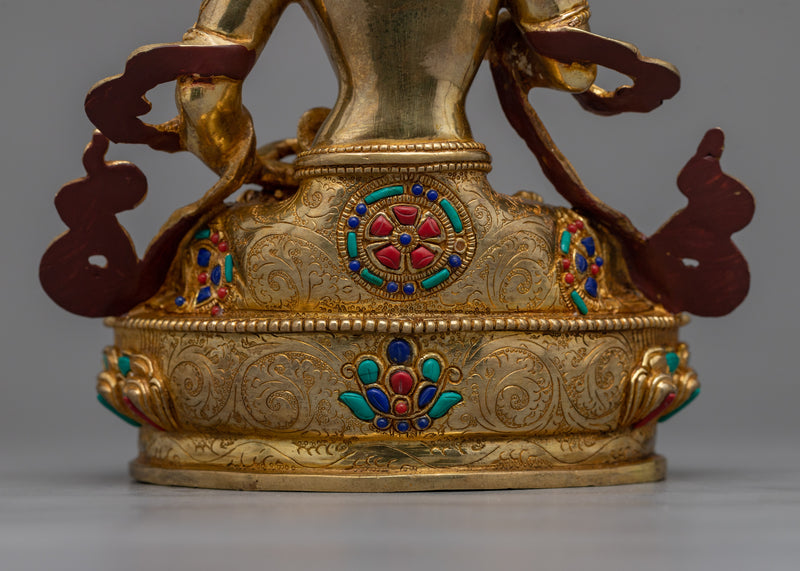 Vajrasattva Gold-Gilded Sculpture | A Symbol of Purity and Spiritual Redemption