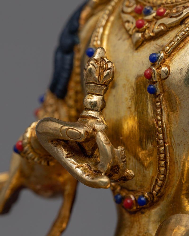 Vajrasattva Gold-Gilded Sculpture | A Symbol of Purity and Spiritual Redemption