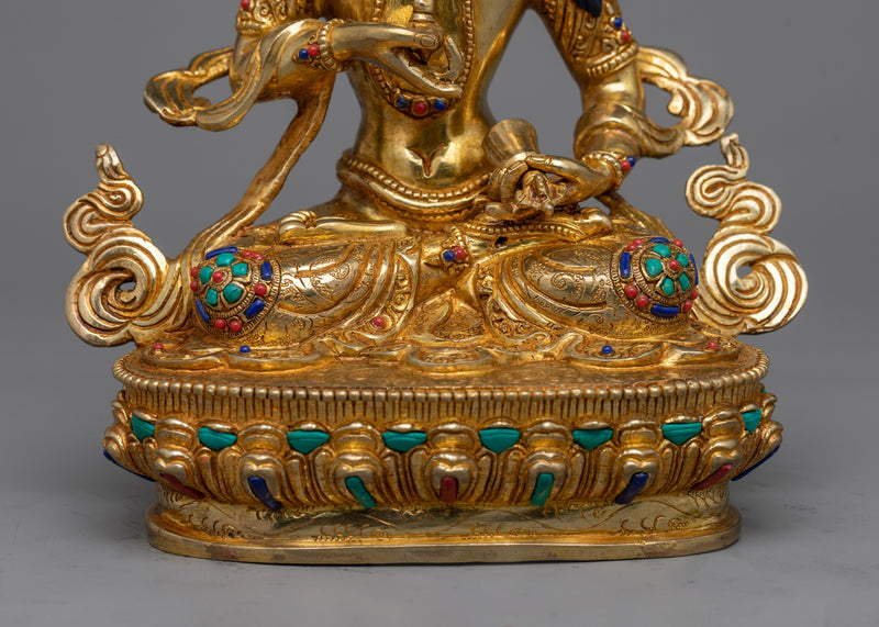 Vajrasattva Gold-Gilded Sculpture | A Symbol of Purity and Spiritual Redemption