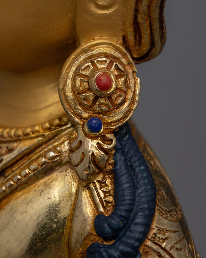 Vajrasattva Gold-Gilded Sculpture | A Symbol of Purity and Spiritual Redemption