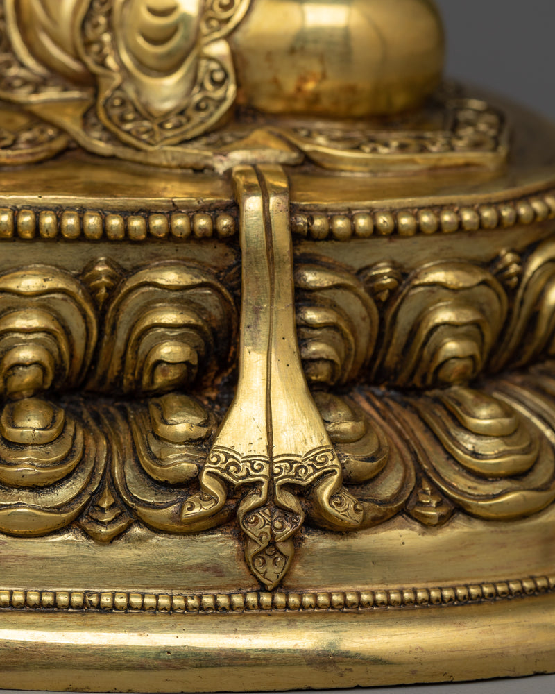 White Tara Gold-Gilded Antique-Touch Statue | A Resplendent Emblem of Serenity