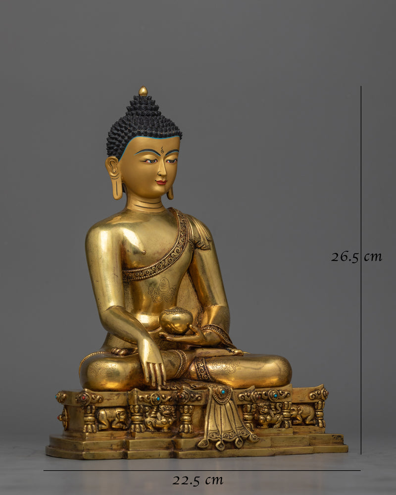 Shakyamuni Buddha Antique-Touch Statue | A Revered Icon of Enlightenment and Serenity