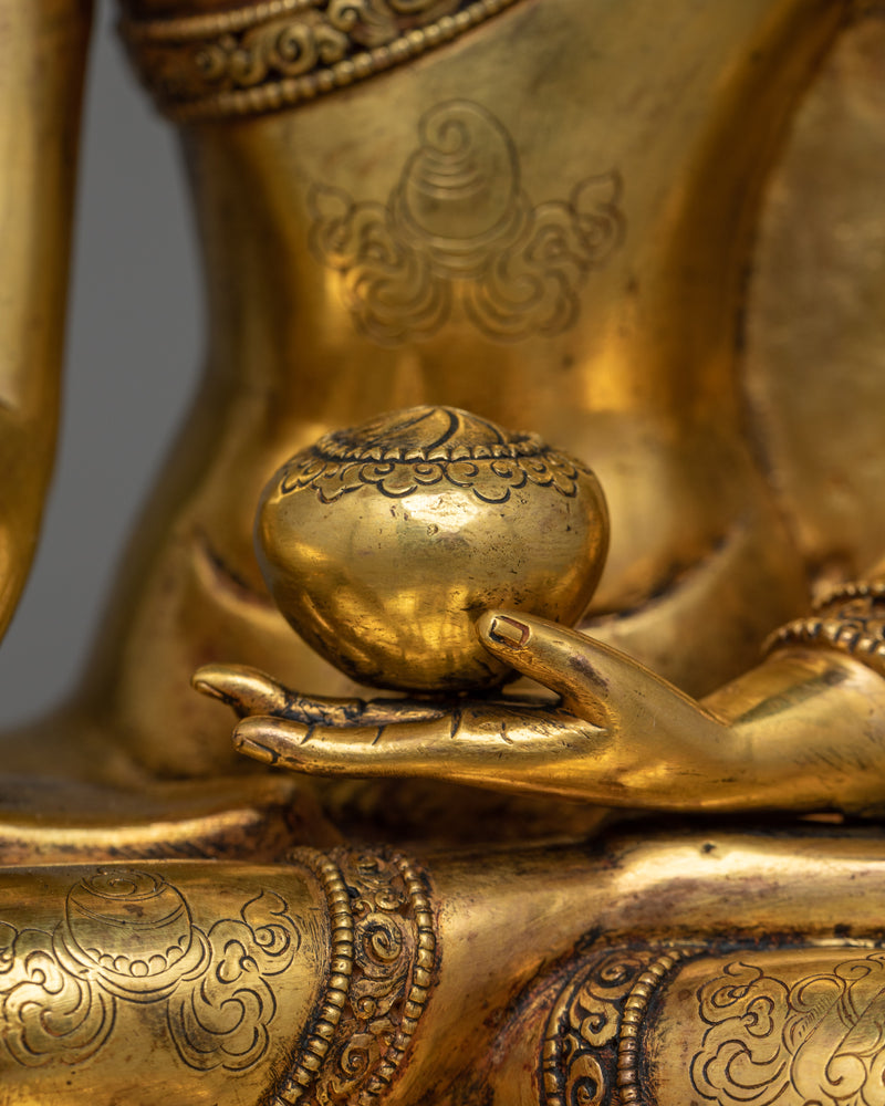 Shakyamuni Buddha Antique-Touch Statue | A Revered Icon of Enlightenment and Serenity