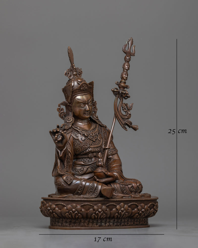 Guru Rinpoche Oxidized Copper Statue | A Symbol of Spiritual Insight and Transformation