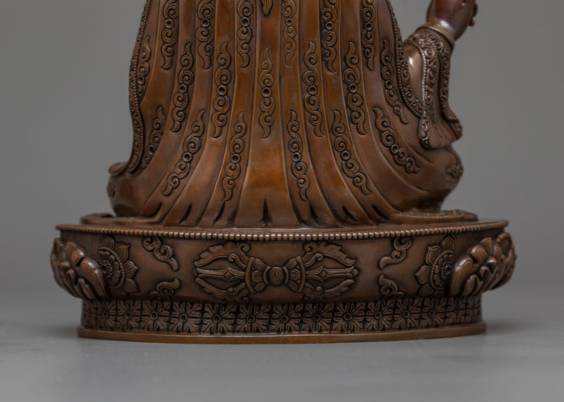 Guru Rinpoche Oxidized Copper Statue | A Symbol of Spiritual Insight and Transformation