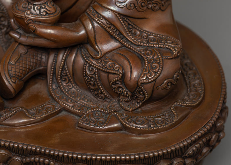 Guru Rinpoche Oxidized Copper Statue | A Symbol of Spiritual Insight and Transformation