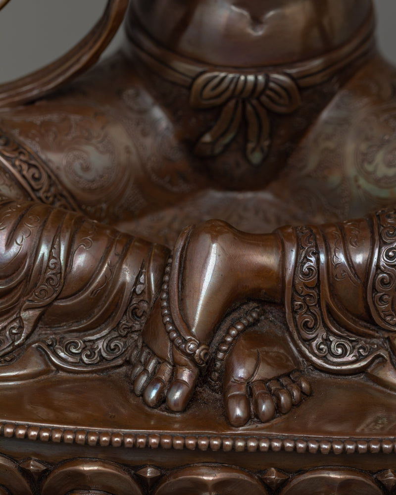 Kshitigarbha Oxidized Statue | A Symbol of Infinite Compassion and Vow Fulfillment