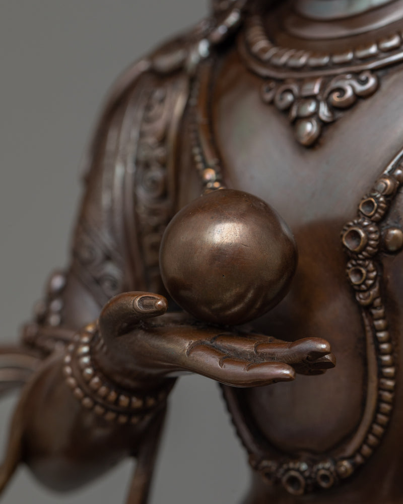 Kshitigarbha Oxidized Statue | A Symbol of Infinite Compassion and Vow Fulfillment