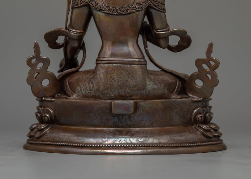 Kshitigarbha Oxidized Statue | A Symbol of Infinite Compassion and Vow Fulfillment