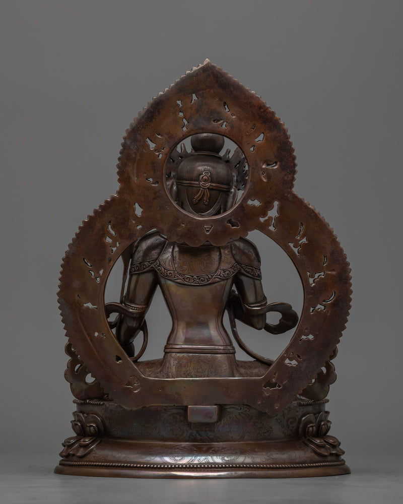 Kshitigarbha Oxidized Statue | A Symbol of Infinite Compassion and Vow Fulfillment