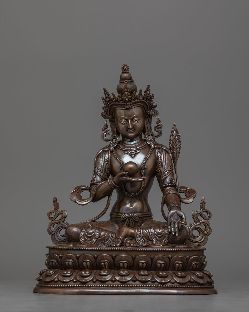 Kshitigarbha Oxidized Statue | A Symbol of Infinite Compassion and Vow Fulfillment