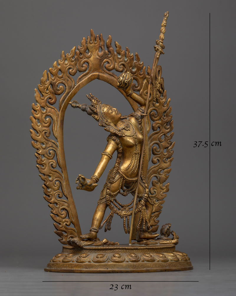 Vajrayogini Antique-Touch Statue | A Radiant Symbol of Feminine Energy and Spiritual Liberation