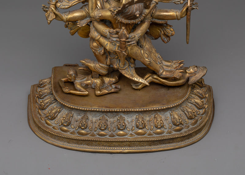 Vajrakilaya Antique-Touch Statue | A Potent Symbol of Obstacle Removal