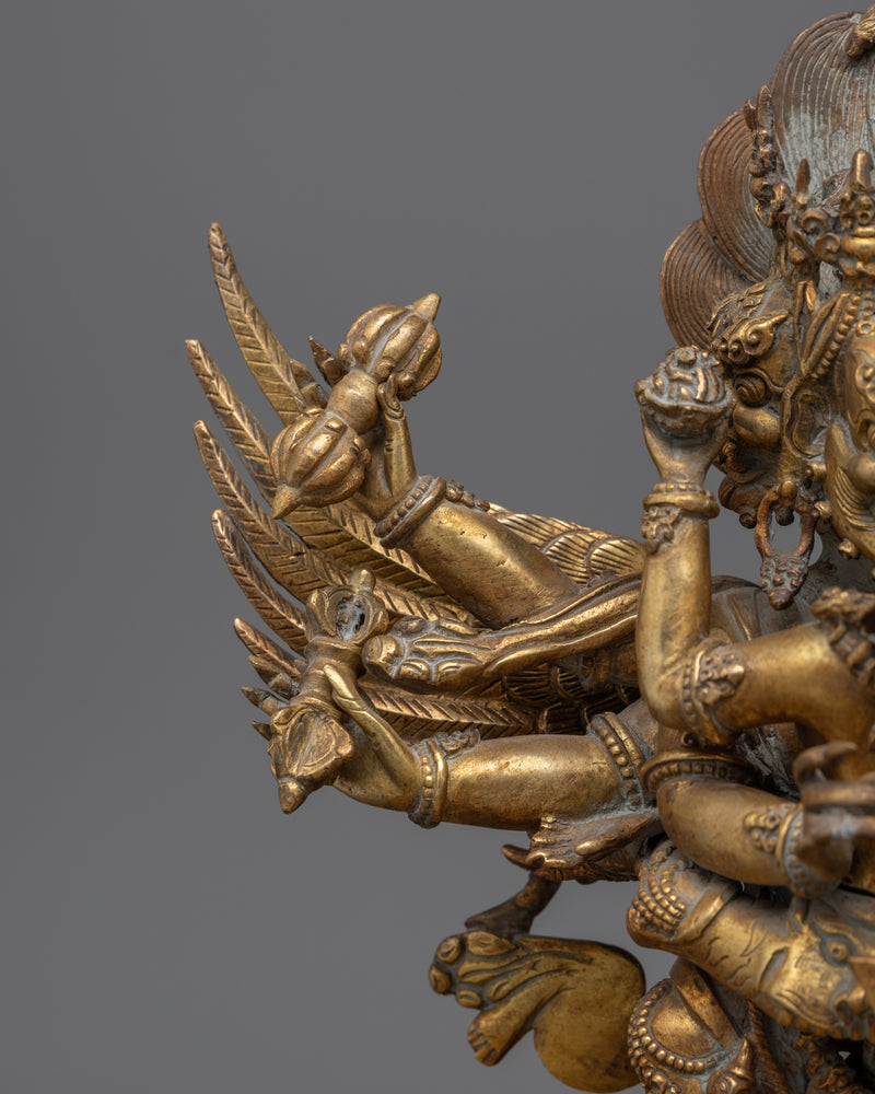 Vajrakilaya Antique-Touch Statue | A Potent Symbol of Obstacle Removal