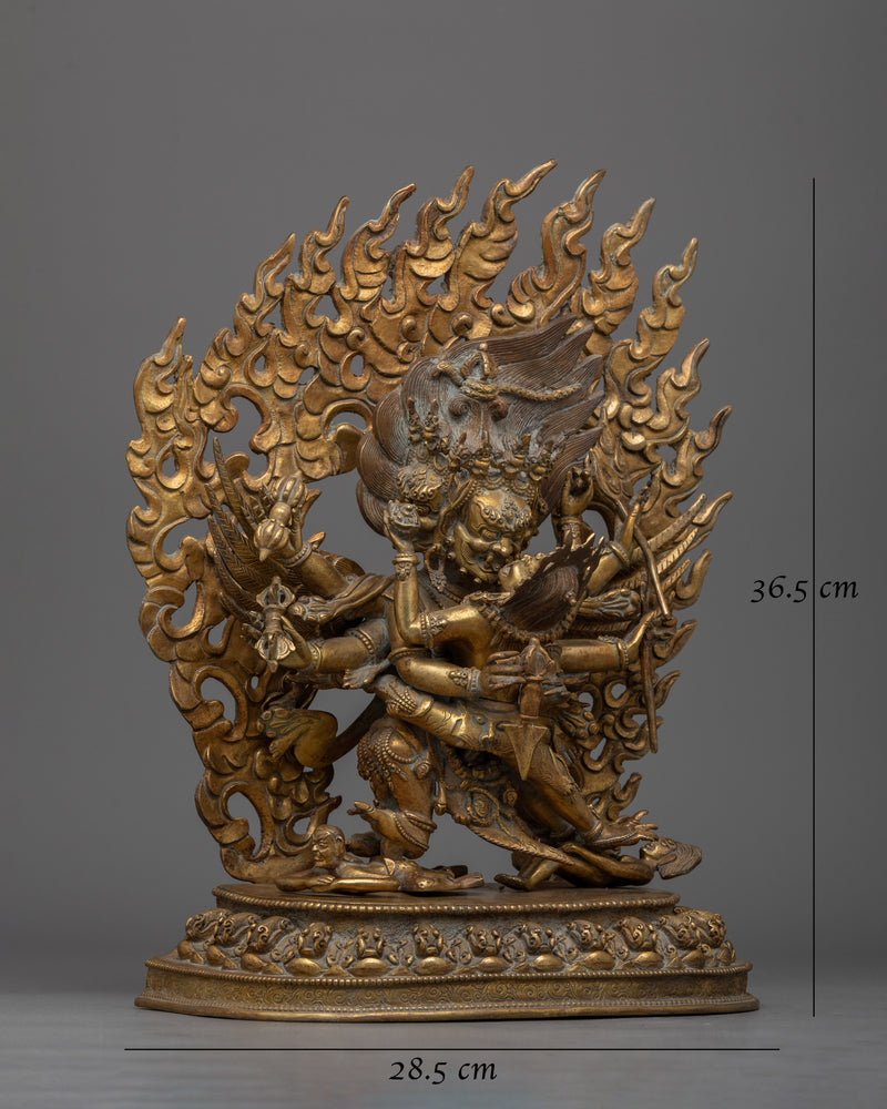 Vajrakilaya Antique-Touch Statue | A Potent Symbol of Obstacle Removal