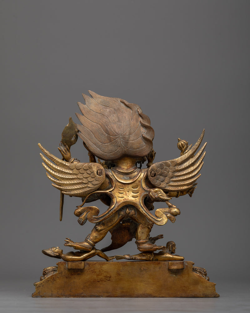 Vajrakilaya Antique-Touch Statue | A Potent Symbol of Obstacle Removal