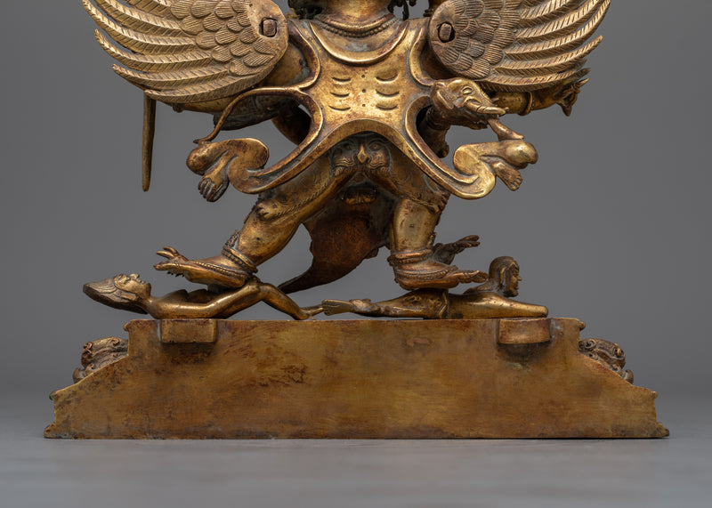 Vajrakilaya Antique-Touch Statue | A Potent Symbol of Obstacle Removal