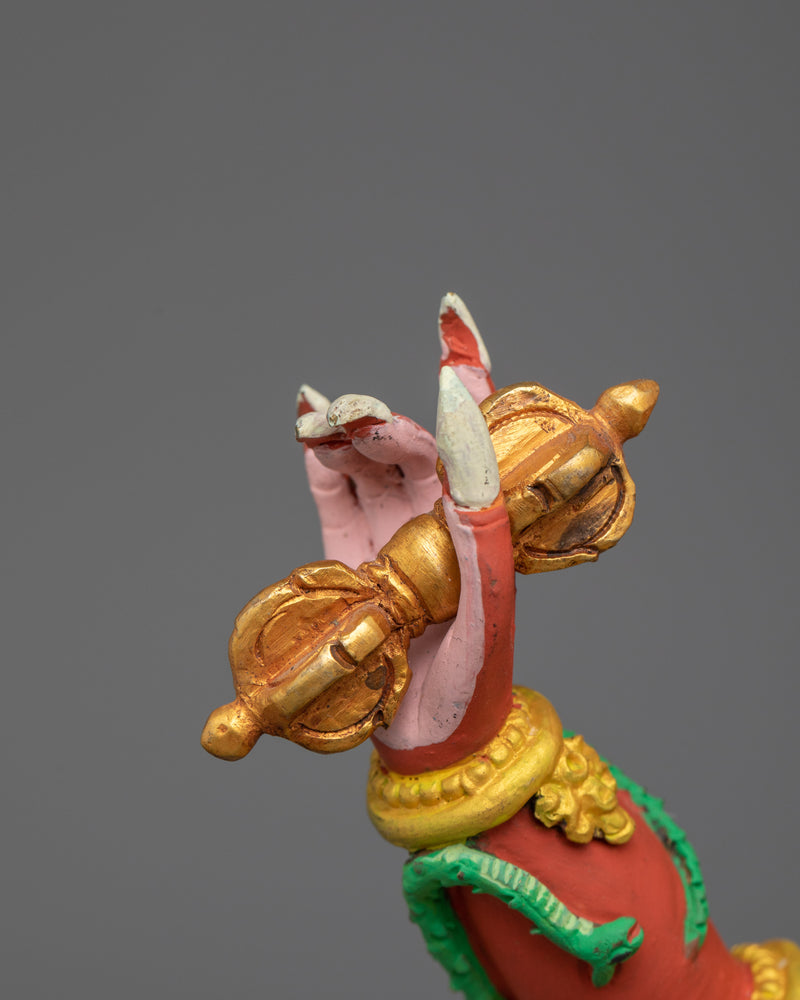 Guru Drakpo Colored Statue | A Vibrant Manifestation of Fierce Protection