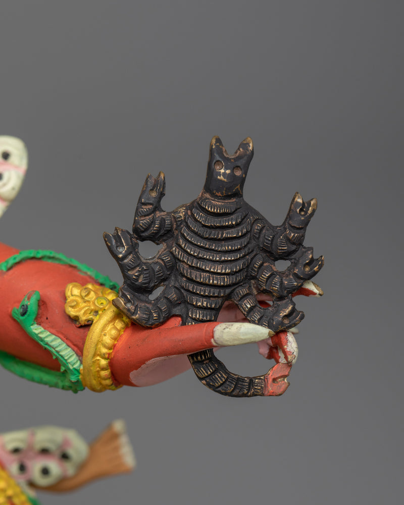 Guru Drakpo Colored Statue | A Vibrant Manifestation of Fierce Protection