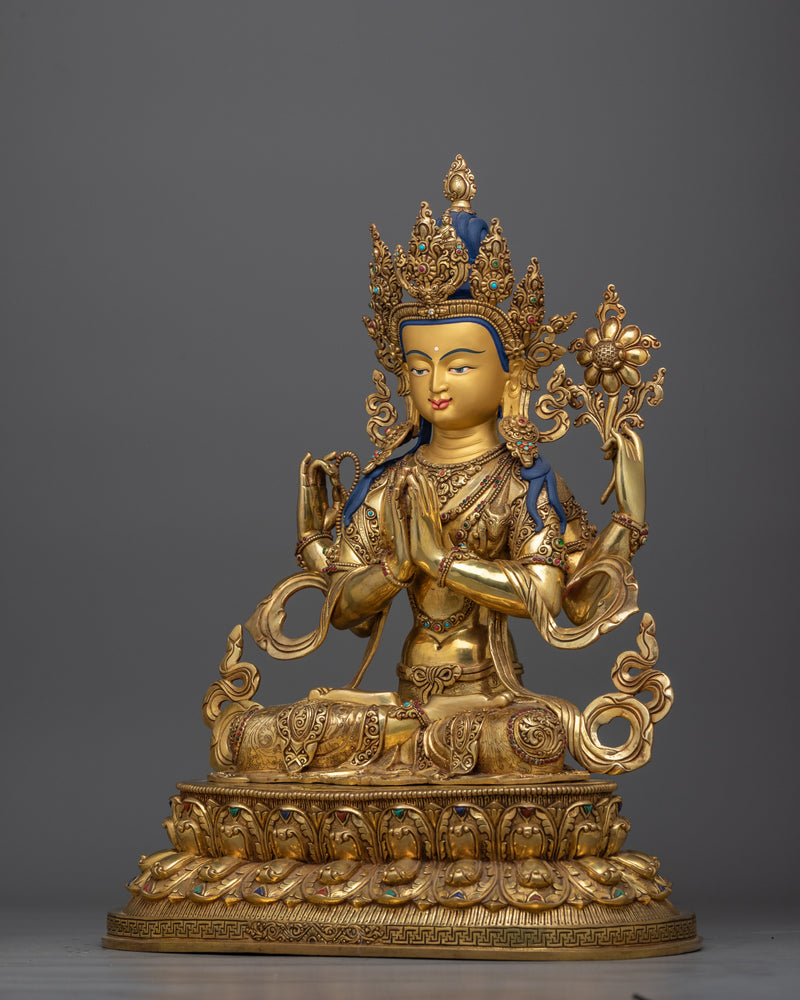 chenrezig-24k-gold-gilded-sculpture