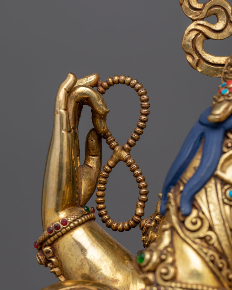 Chenrezig 24K Gold-Gilded Sculpture | A Majestic Symbol of Infinite Compassion