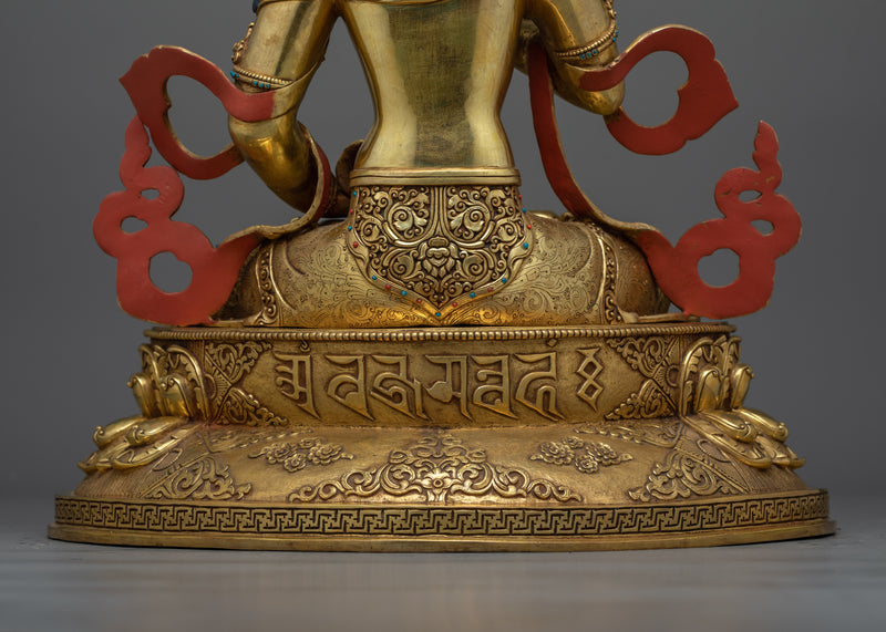 Gold-Gilded Vajrasattva Purify Deity Statue | A Resplendent Symbol of Purification and Renewal