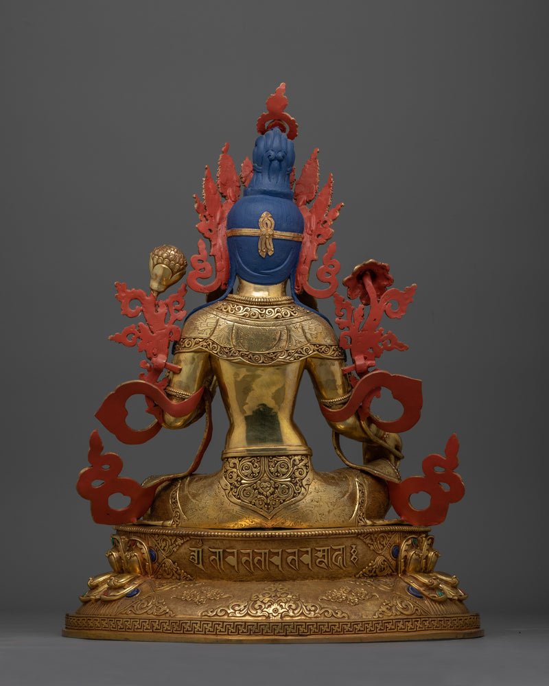 Mother Green Tara Gold-Gilded Statue | A Symbol of Compassionate Protection