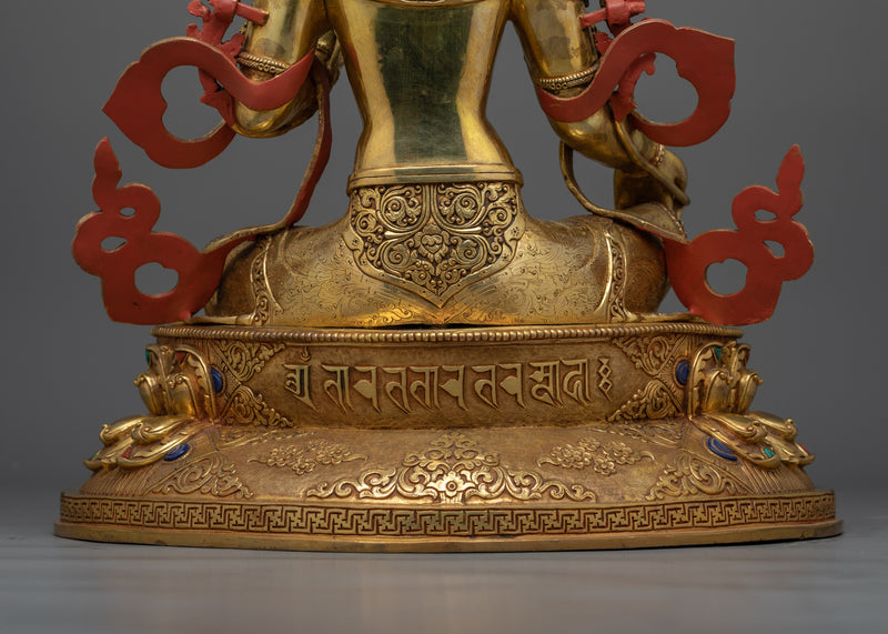 Mother Green Tara Gold-Gilded Statue | A Symbol of Compassionate Protection