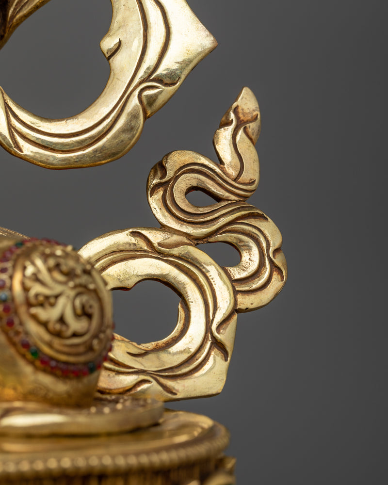 Longevity Amitayus Gold-Gilded Statue | A Beacon of Endless Life and Spiritual Prosperity