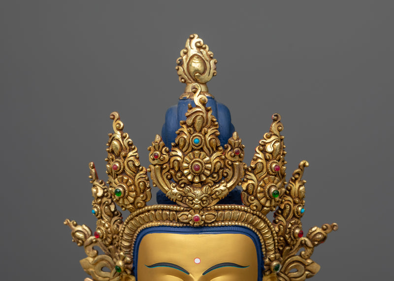 Longevity Amitayus Gold-Gilded Statue | A Beacon of Endless Life and Spiritual Prosperity