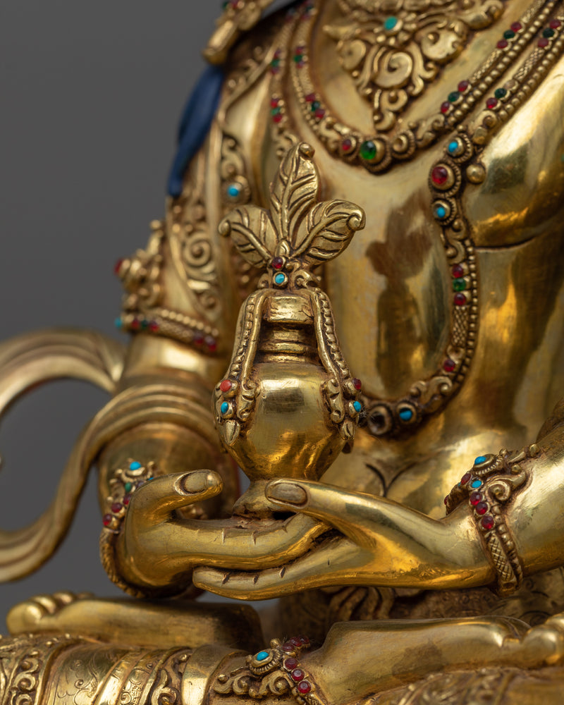 Longevity Amitayus Gold-Gilded Statue | A Beacon of Endless Life and Spiritual Prosperity