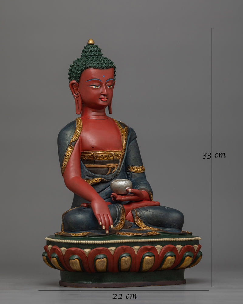 Colored Shakyamuni Buddha Statue | A Vivid Embodiment of Enlightenment