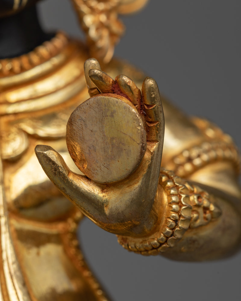 Zhajilamu Gold-Gilded Statue | A Captivating Representation of Mystical Power