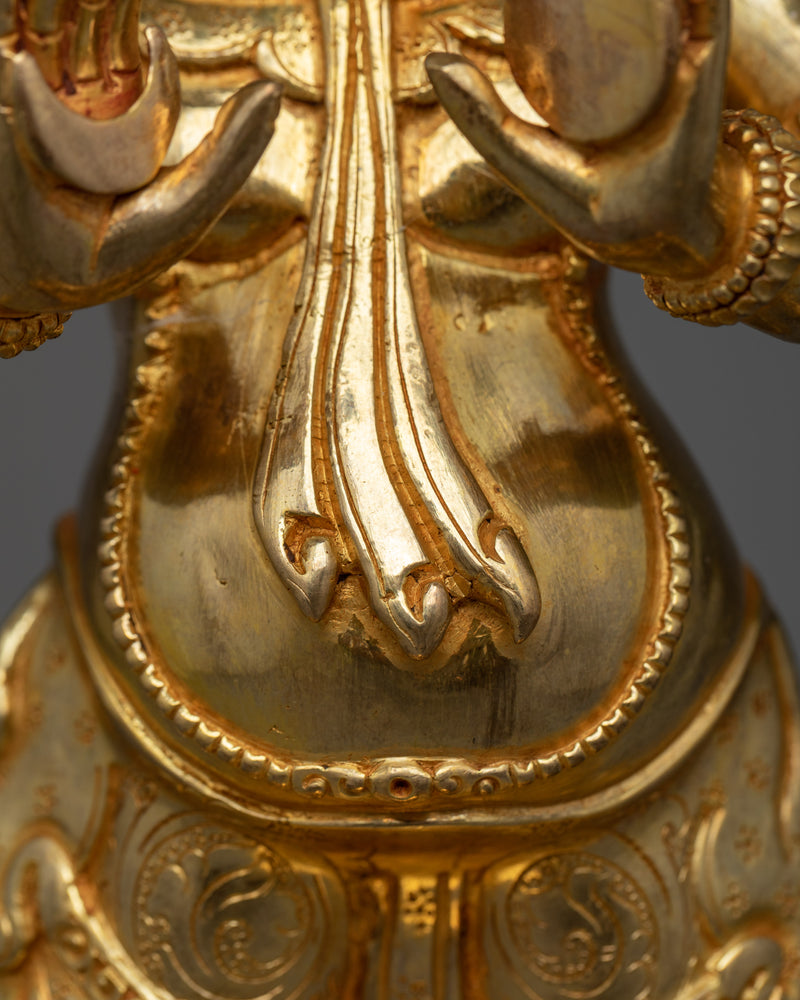 Zhajilamu Gold-Gilded Statue | A Captivating Representation of Mystical Power