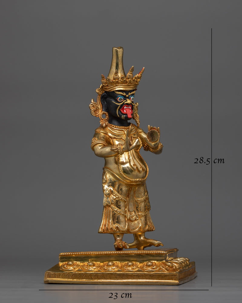 Zhajilamu Gold-Gilded Statue | A Captivating Representation of Mystical Power