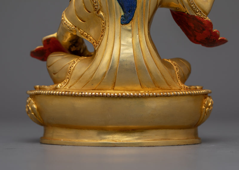 Guru Rinpoche Gold-Gilded Tantra Guru Statue | A Beacon of Vajrayana Wisdom