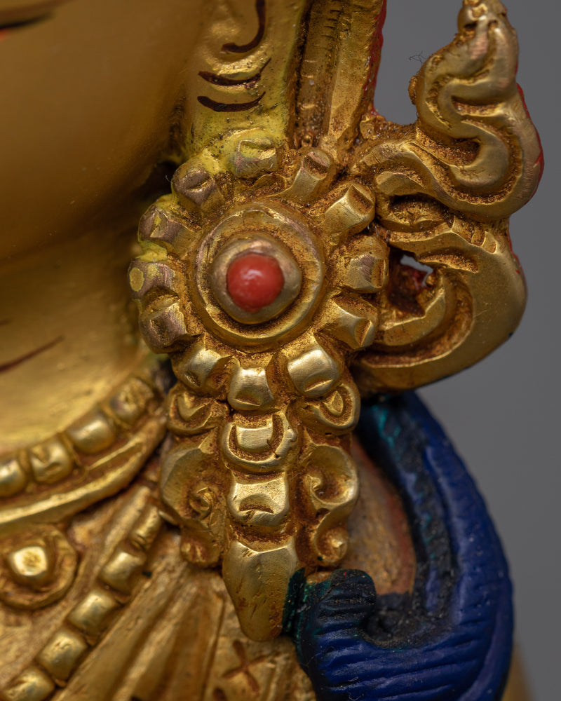 Mandarava 24K Gold-Gilded Statue | A Symbol of Devotion and Enlightenment