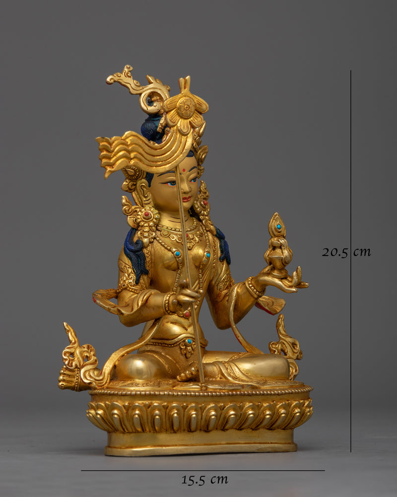 Mandarava 24K Gold-Gilded Statue | A Symbol of Devotion and Enlightenment