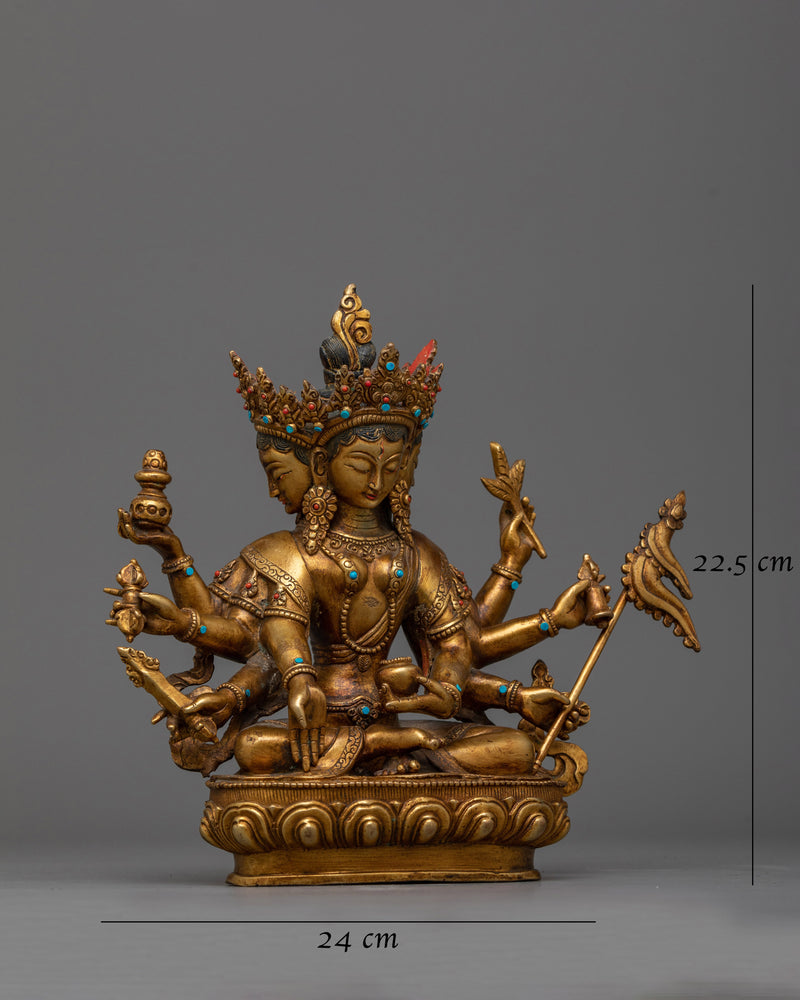 Magnificent Maha Mayuri Antique-Touch Statue | A Vision of Divine Protection