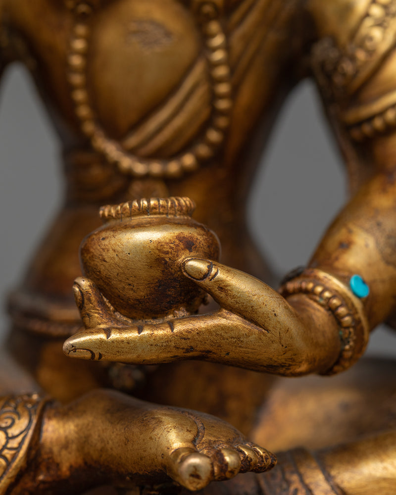 Magnificent Maha Mayuri Antique-Touch Statue | A Vision of Divine Protection