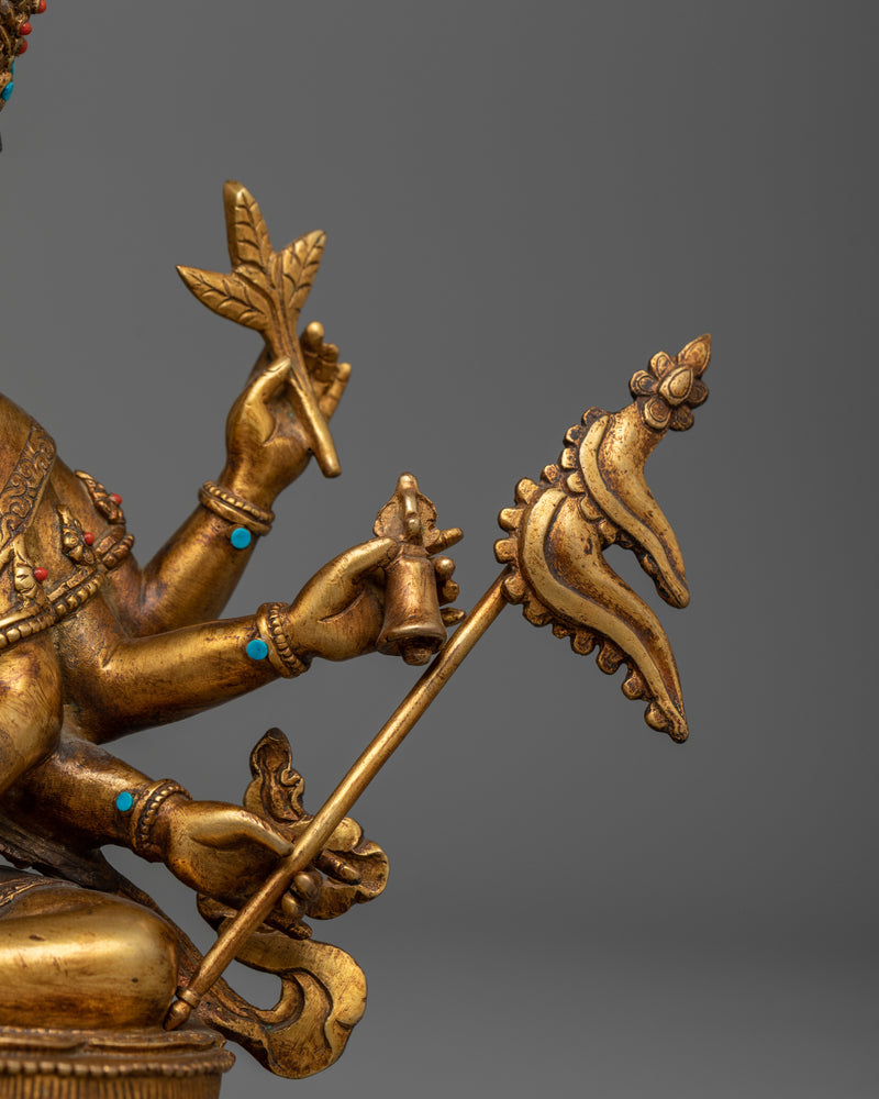 Magnificent Maha Mayuri Antique-Touch Statue | A Vision of Divine Protection